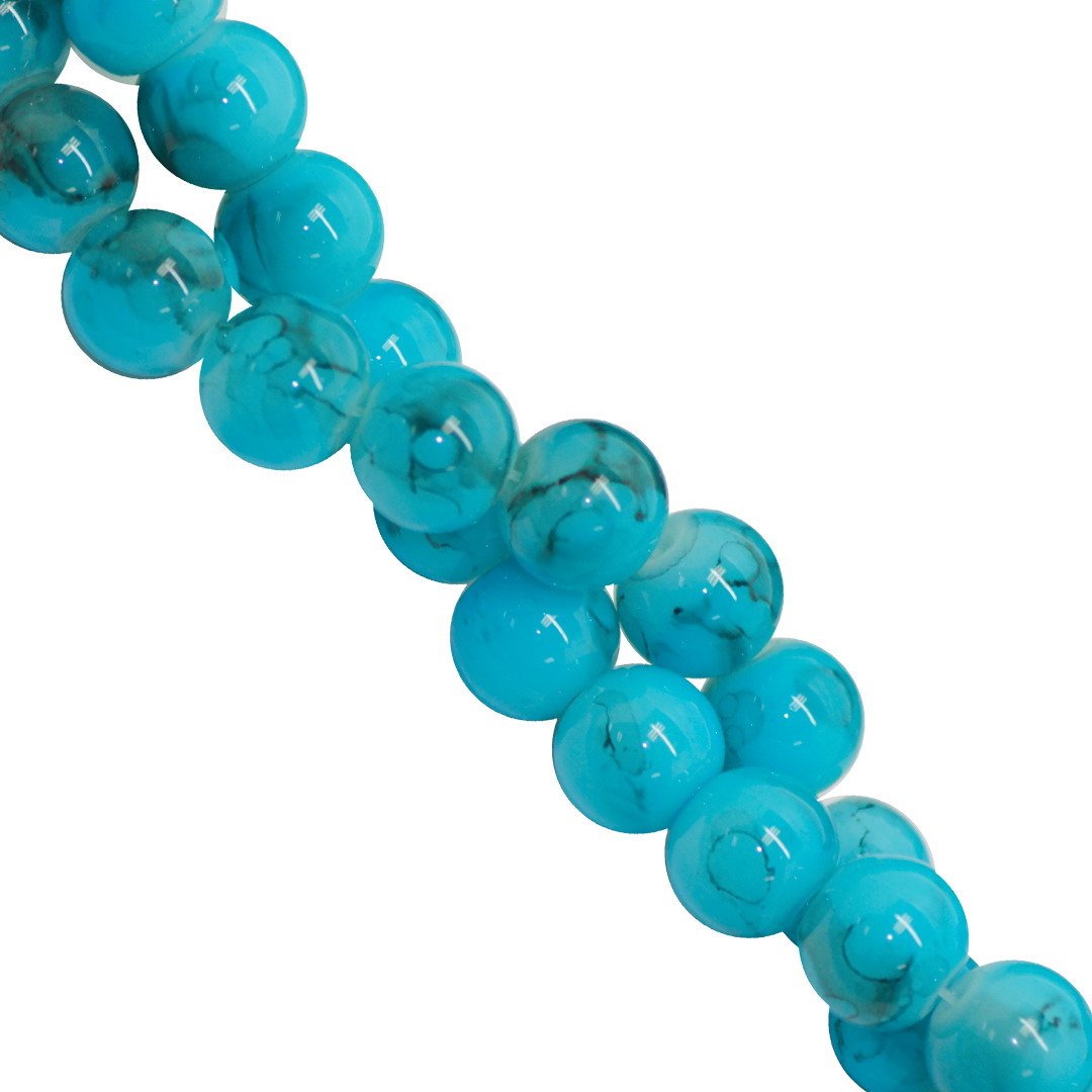 Marble Style Glass Beads, 10mm, Tie Dye, Approx 80 pcs per strand, Available in Multiple Colours