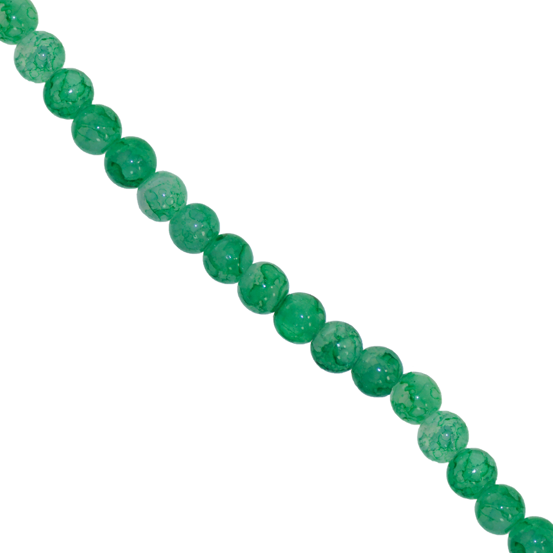 Glass Beads, Cracked, Tie Dye, 6mm, Approx 130 pcs per strand, Available in Multiple Colours