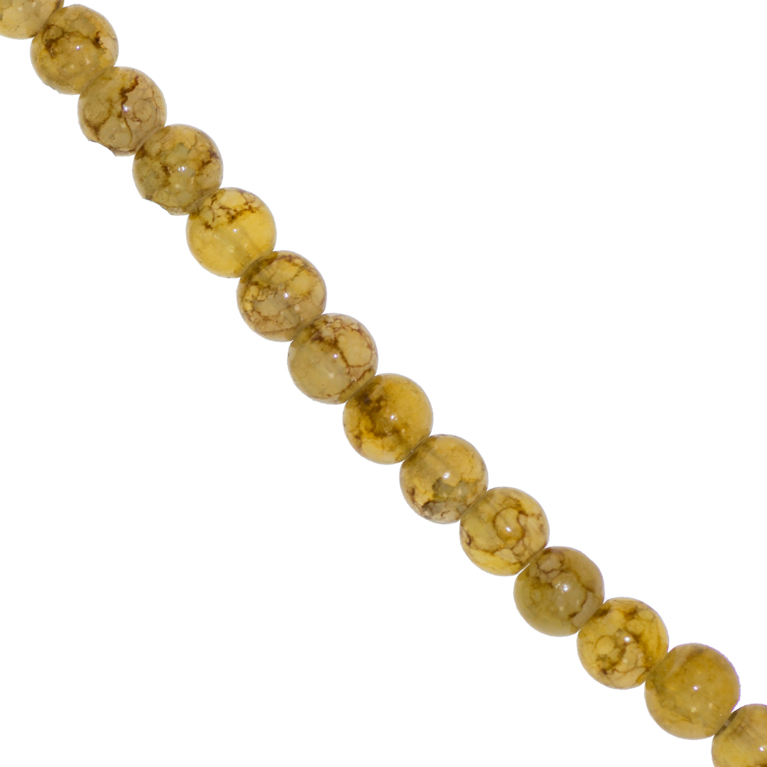 Glass Beads, Cracked, Tie Dye, 6mm, Approx 130 pcs per strand, Available in Multiple Colours