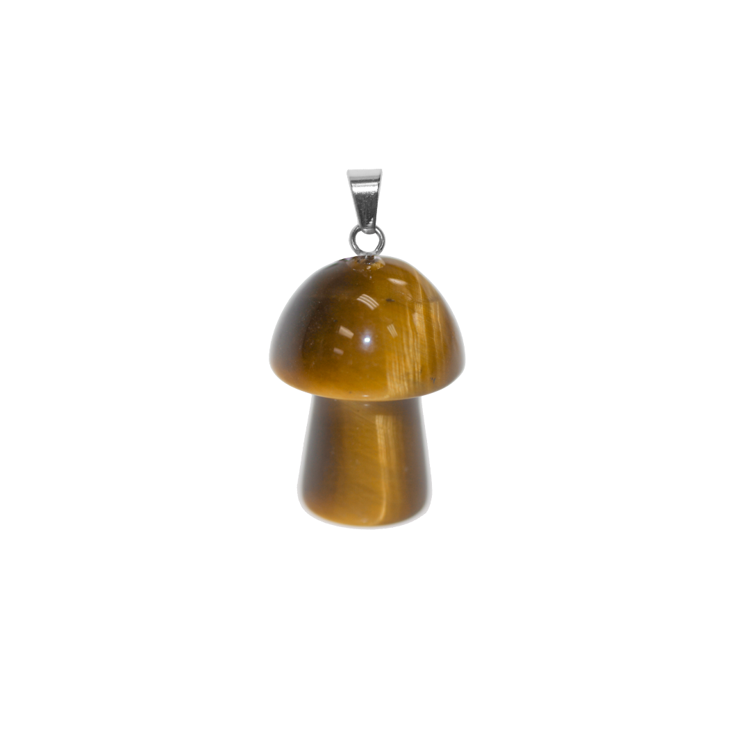 Gemstone Pendant, Mushroom, Semi-Precious Stone, Approx 21mm x 15mm, Sold Per pkg of 1, Available in Multiple Gemstones