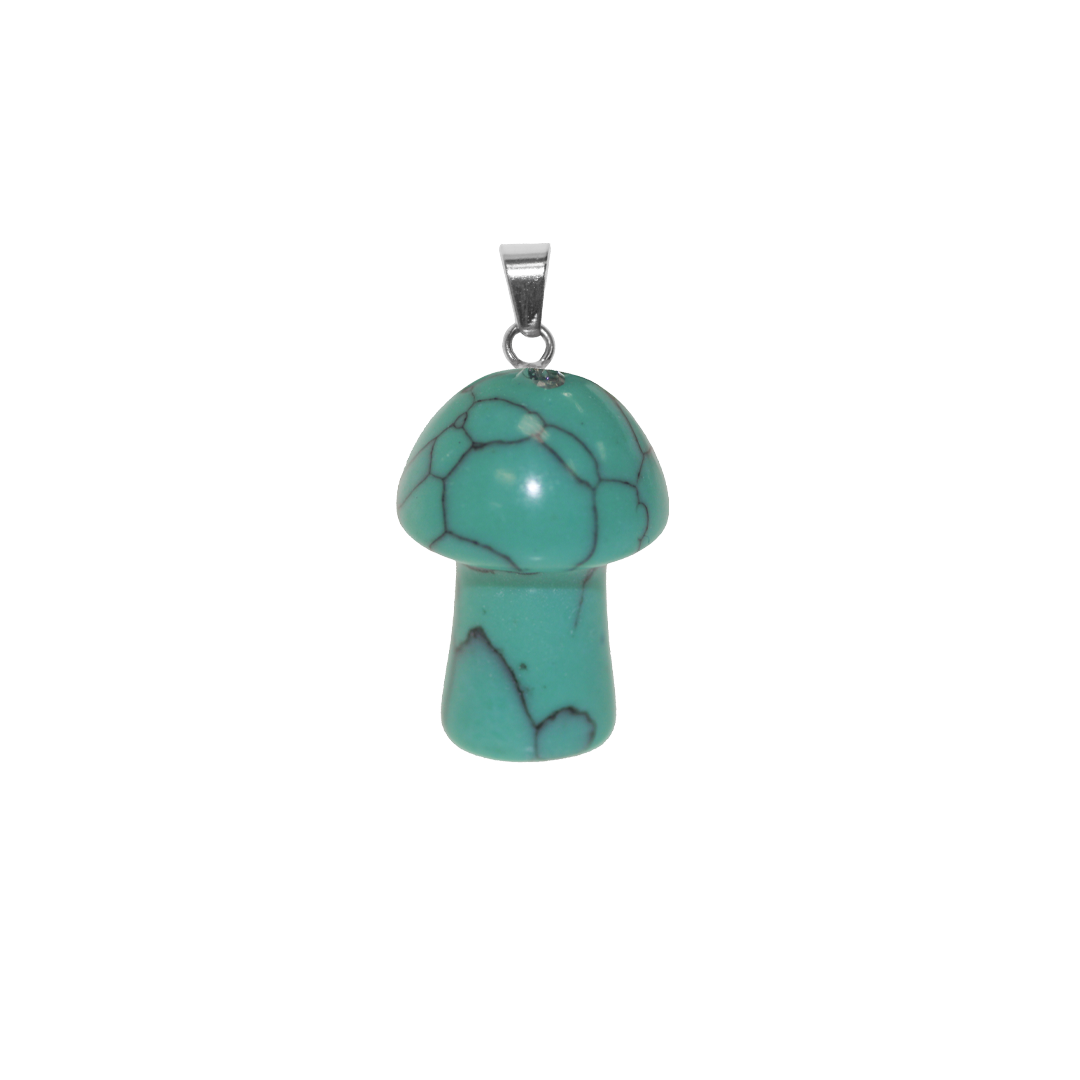 Gemstone Pendant, Mushroom, Semi-Precious Stone, Approx 21mm x 15mm, Sold Per pkg of 1, Available in Multiple Gemstones