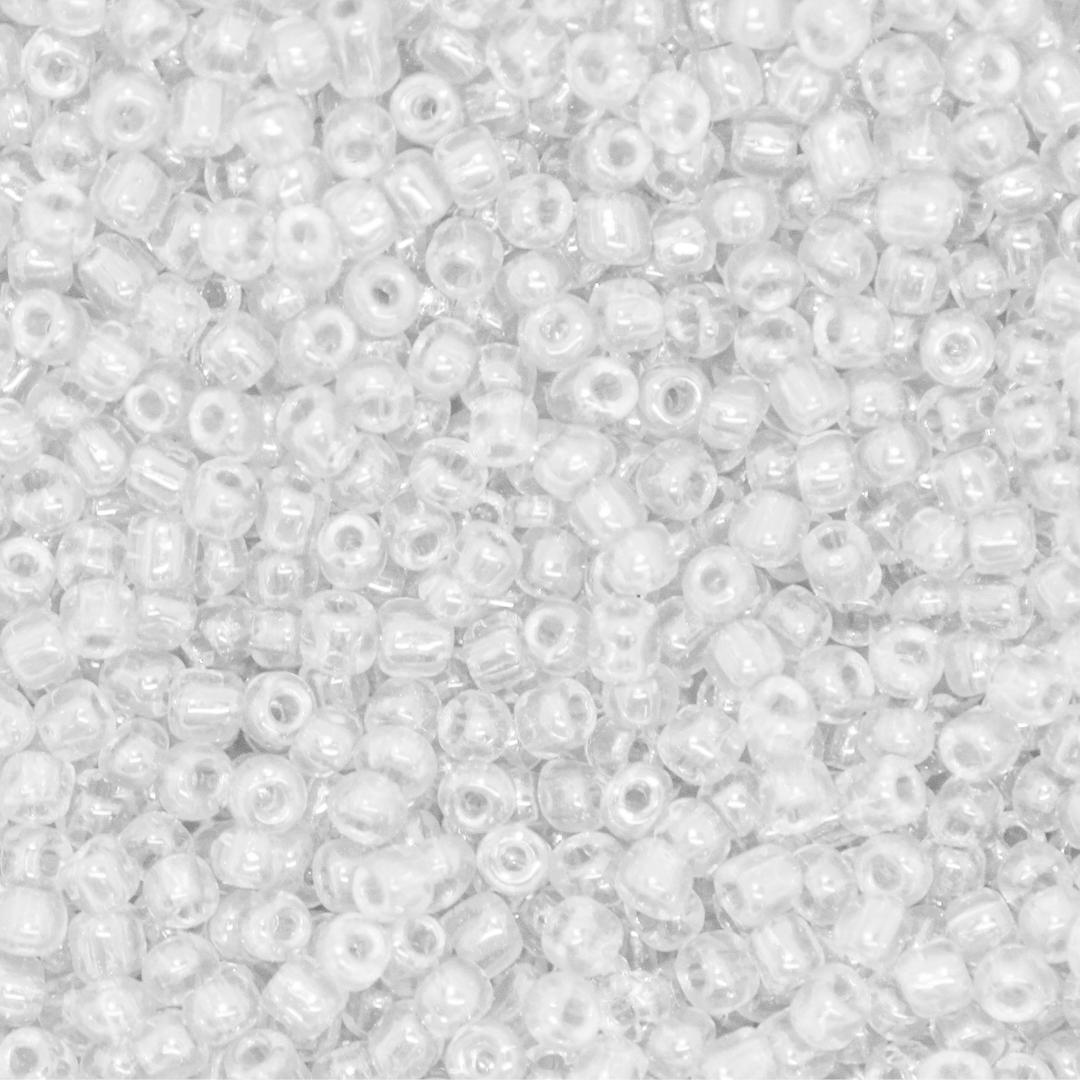 Seed Bead Bulk Bag - 8/0 - Transparent- 448g/13,000pcs - Available in Multiple Colours