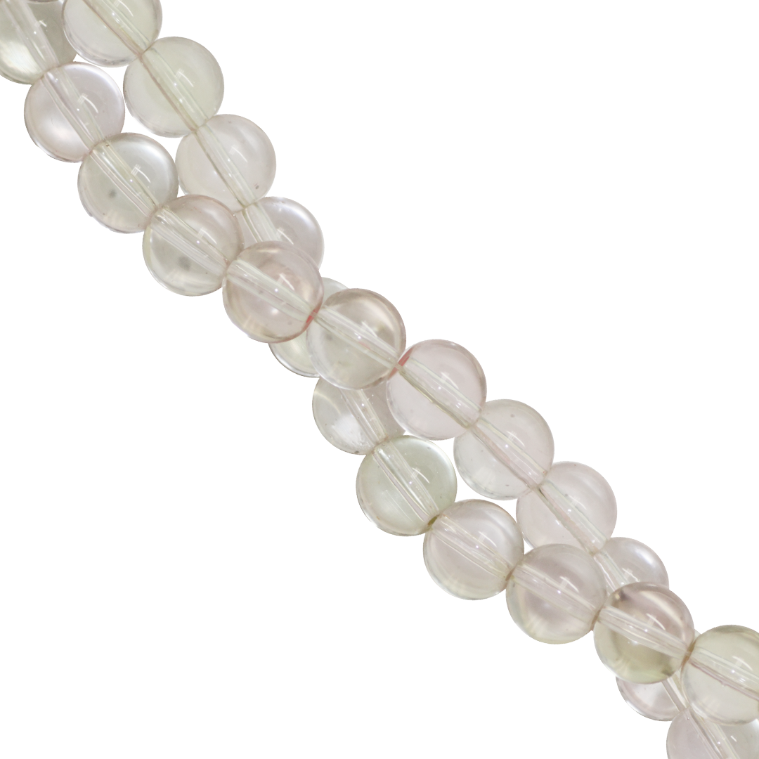 Clear Glass Beads, 10mm, Approx 70 pcs per strand, Available in Multiple Colours
