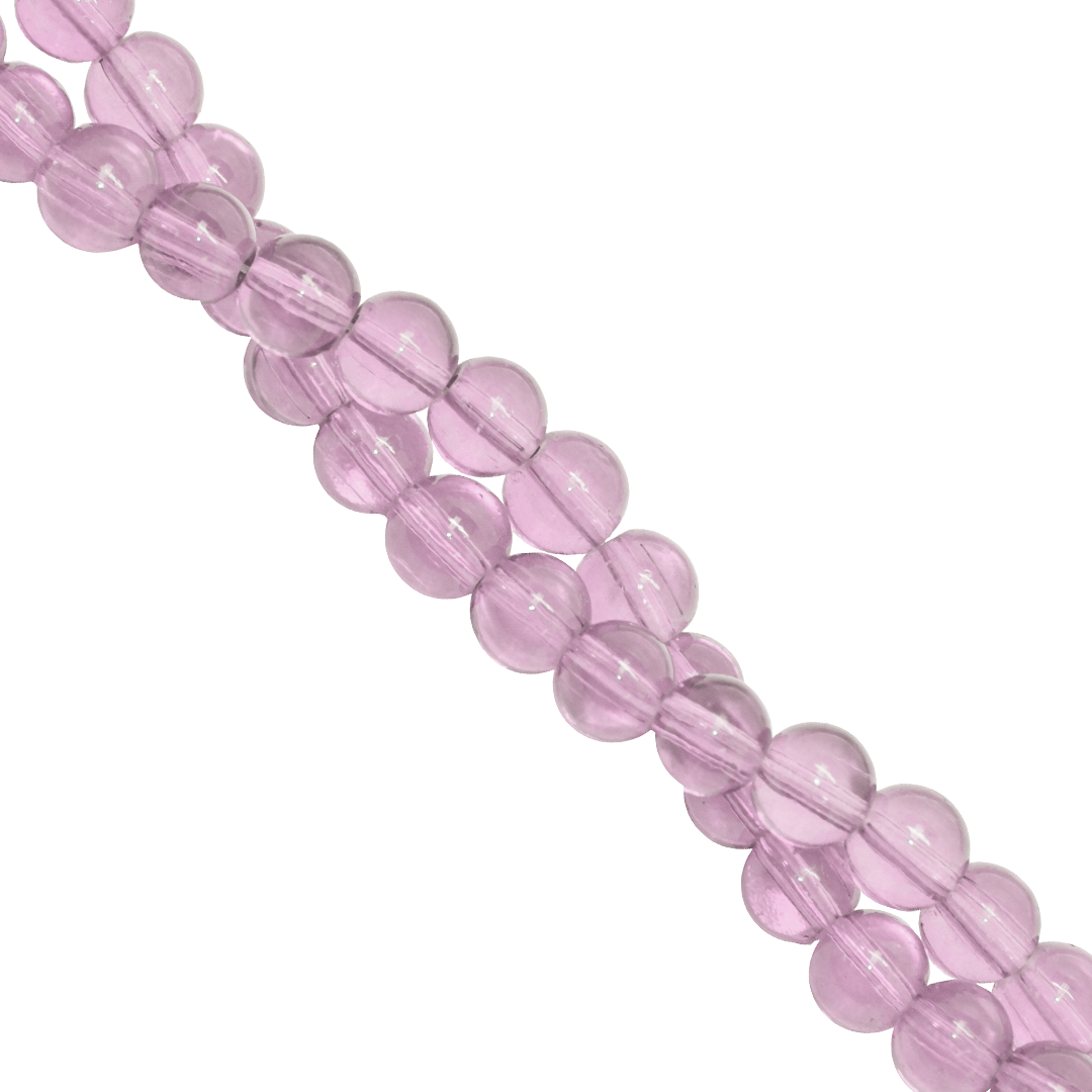 Clear Glass Beads, 10mm, Approx 70 pcs per strand, Available in Multiple Colours
