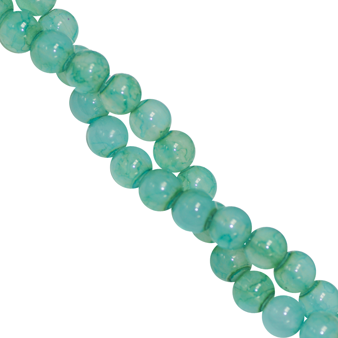 Marble Style Glass Beads, 6mm, Tie Dye, 140 pcs per strand, Available in Multiple Colours
