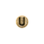 Spacer, Alphabet, Round, Flat, Gold, Alloy, 8mm, Sold Per pkg of 5