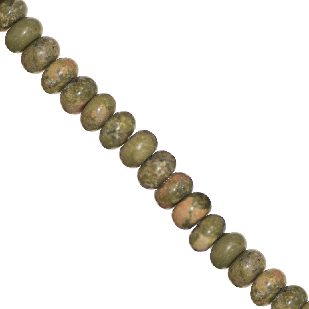 Rondelle Semi-Precious Stone, 8mm x 5mm, 70 pcs per strand - Available in 20 Stones