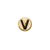 Spacer, Alphabet, Round, Flat, Gold, Alloy, 8mm, Sold Per pkg of 5
