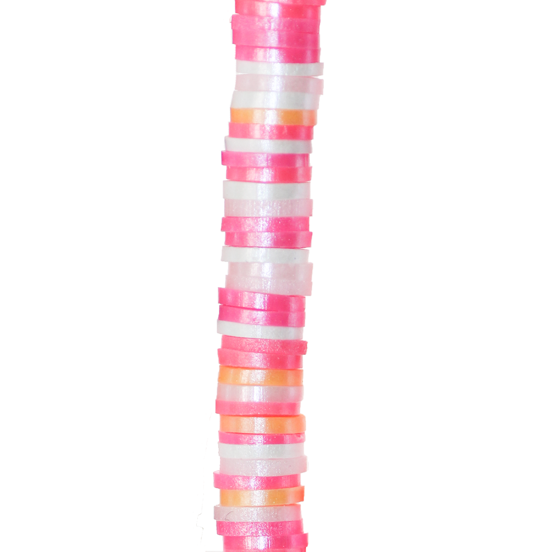 Heishi Beads, Shiny, Flat Disk Polymer Clay Beads, 6mm, Available in Multiple Colours