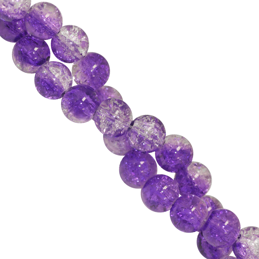 Marble Style Glass Beads, Cracked, 10mm, Approx 80 pcs per strand, Available in Multiple Colours