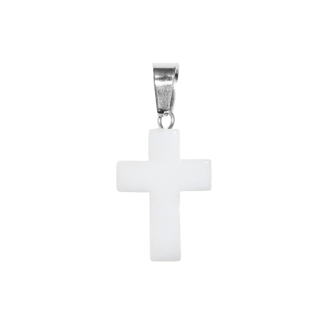 Gemstone Pendant, Cross, 25mm x 18mm, Available in Multiple Semi-Precious Stones, Sold Per pkg of 1