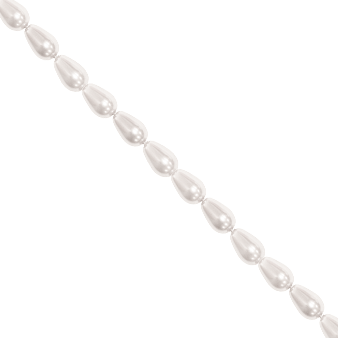 Shell Pearls, Teardrop, Ivory, Available in Multiple Sizes
