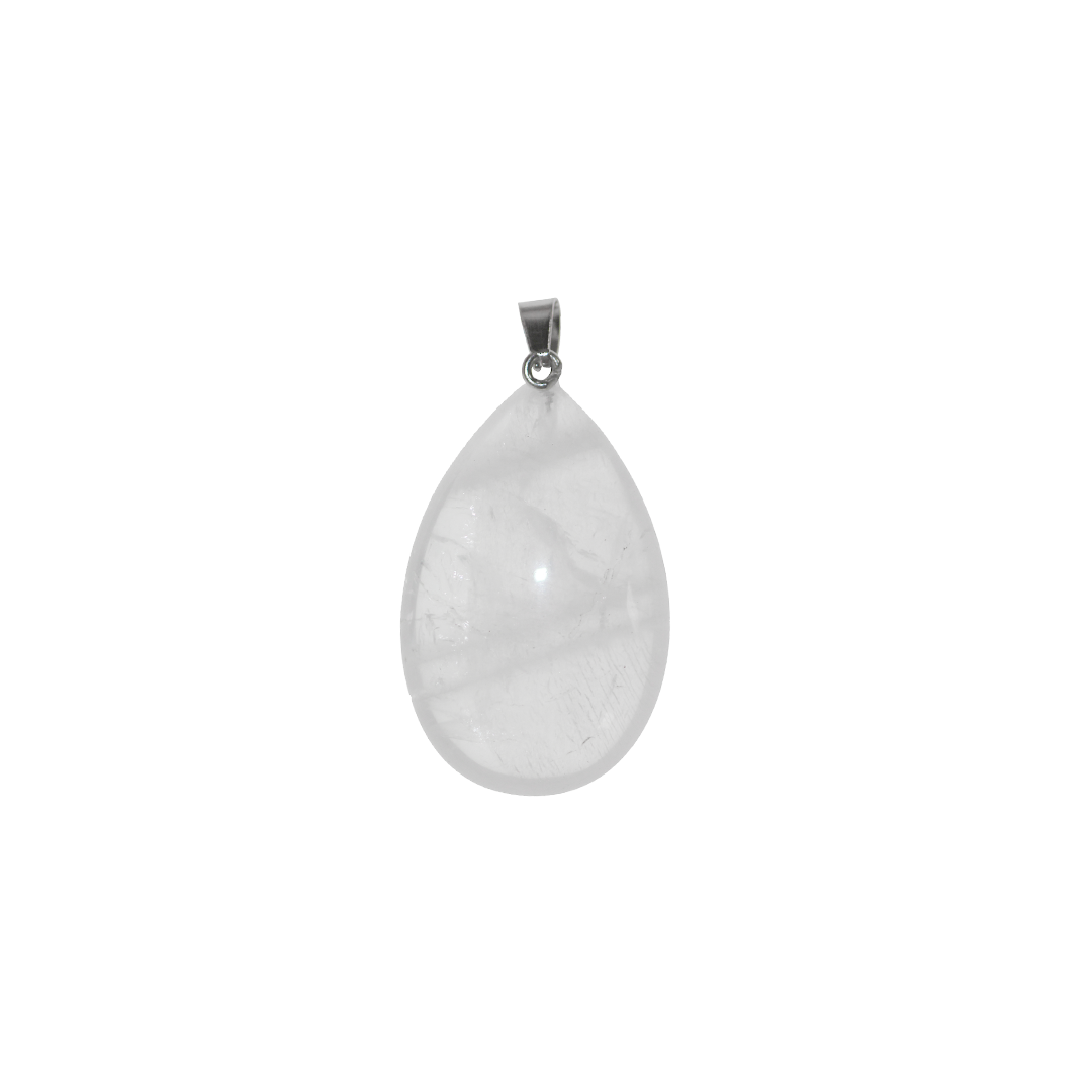 Gemstone Pendant, Teardrop, Semi-Precious Stone, 40mm x 25mm, Sold Per pkg of 1, Available in Multiple Gemstones