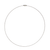 Wire Choker with Screw Clasp, Alloy, 15cm, 18 Gauge, 1 pc, Available in Black and Silver