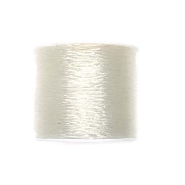 Crystal Tec Elastic Bead Cord, Transparent, 0.8mm, ~ 100 meters