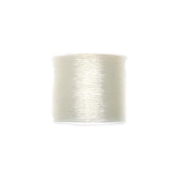Crystal Tec Elastic Bead Cord, Transparent, 0.6mm, ~ 100 meters