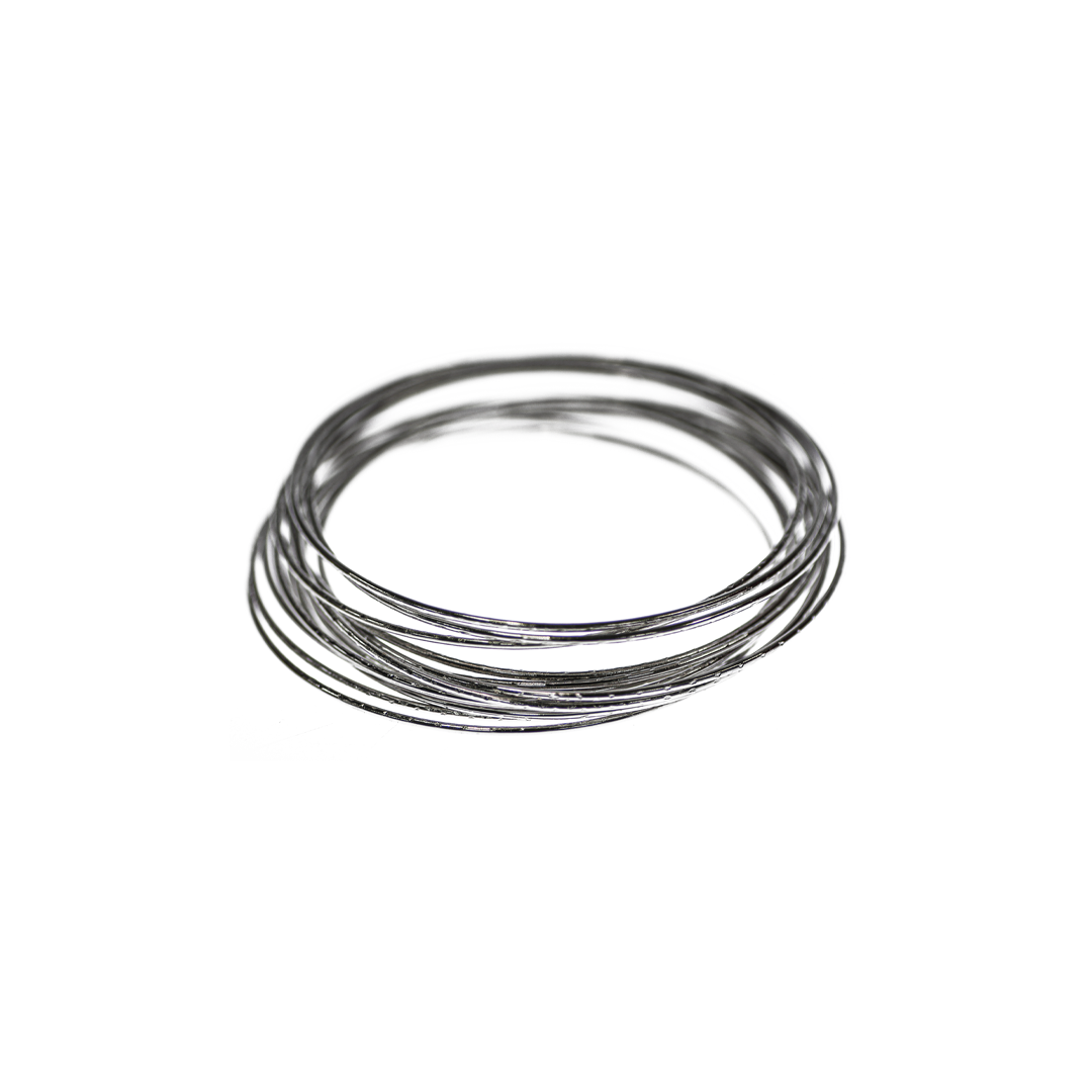Plain Bangles Set, Silver, Alloy, 2.64 inches inner diameter, Sold Per pkg of 12 pcs