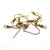 Earrings, Gold-Plated, Stainless Steel, Shepherd Hook with Ball, 19mm x 11mm, Sold Per pkg of 4 pairs