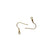 Earrings, Gold-Plated, Stainless Steel, Shepherd Hook with Ball, 19mm x 11mm, Sold Per pkg of 4 pairs