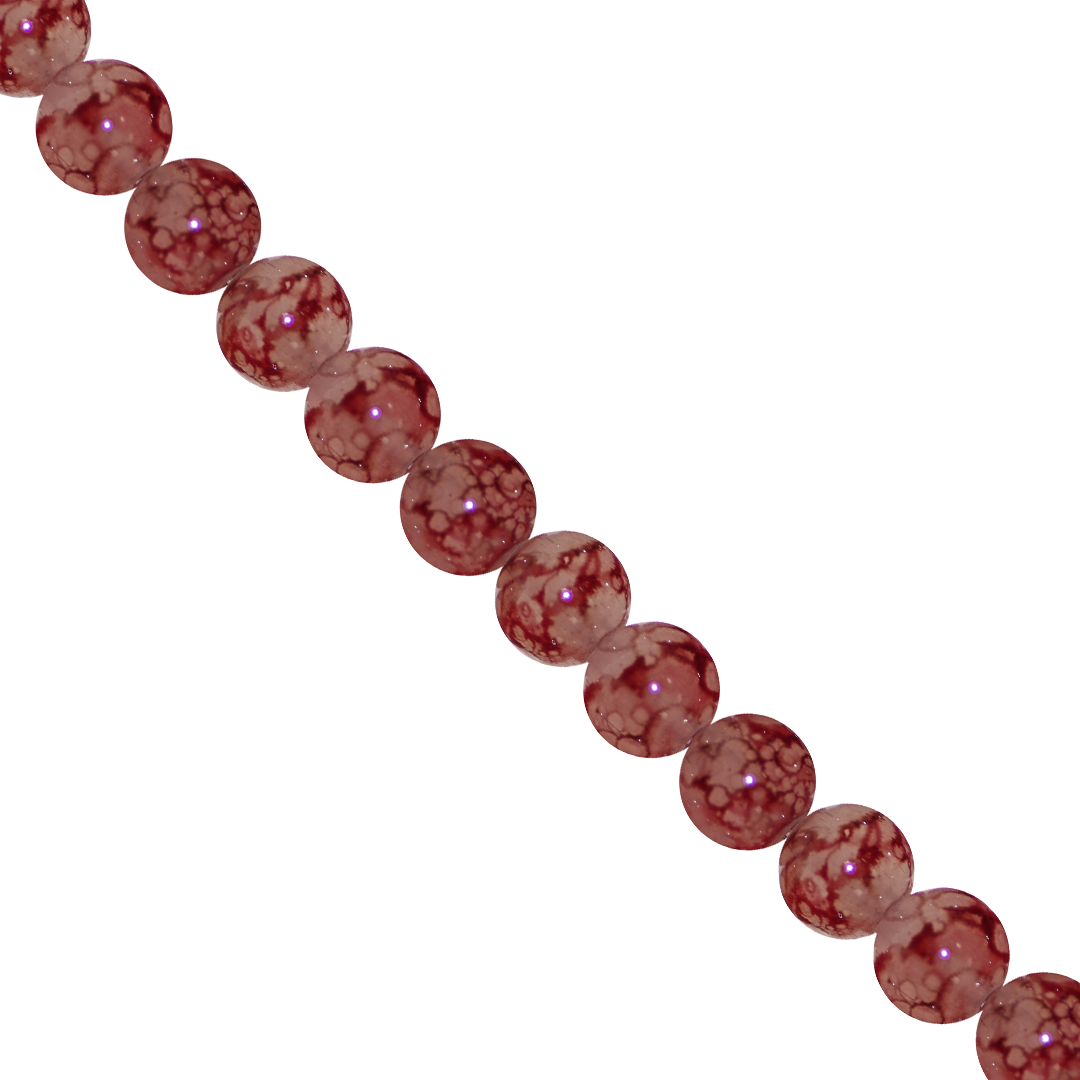 Marble Style Glass Beads, 8mm, Tie Dye, Approx 100 pcs per strand, Available in Multiple Colours