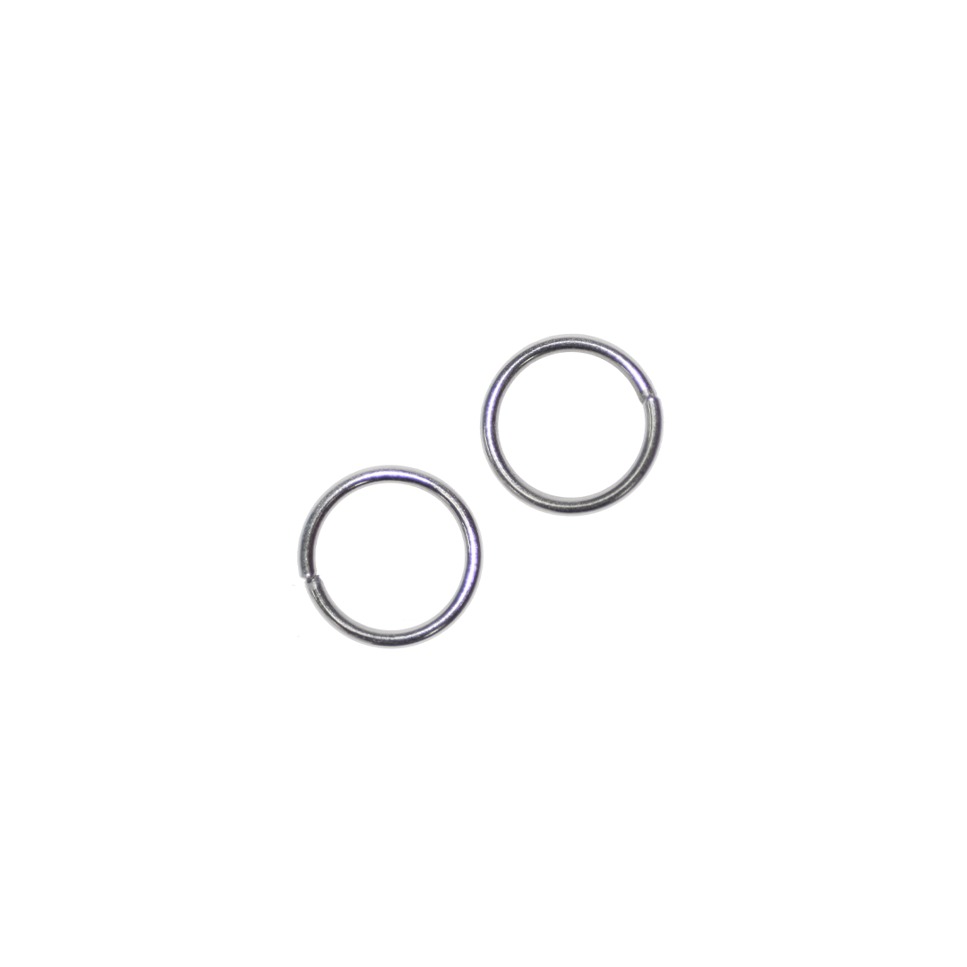 Jump Rings, Silver, Alloy, Round, 14mm, 15 Gauge, Sold Per pkg of 18 pcs