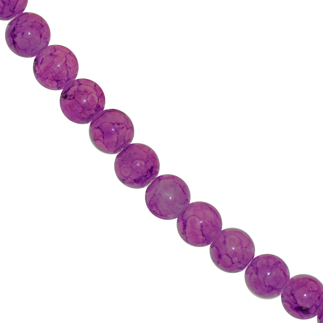 Marble Style Glass Beads, 6mm, Tie Dye, 140 pcs per strand, Available in Multiple Colours