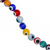 Glass Beads, Mixed Colors Evil Eye, 4mm, Approx 95 pcs per strand