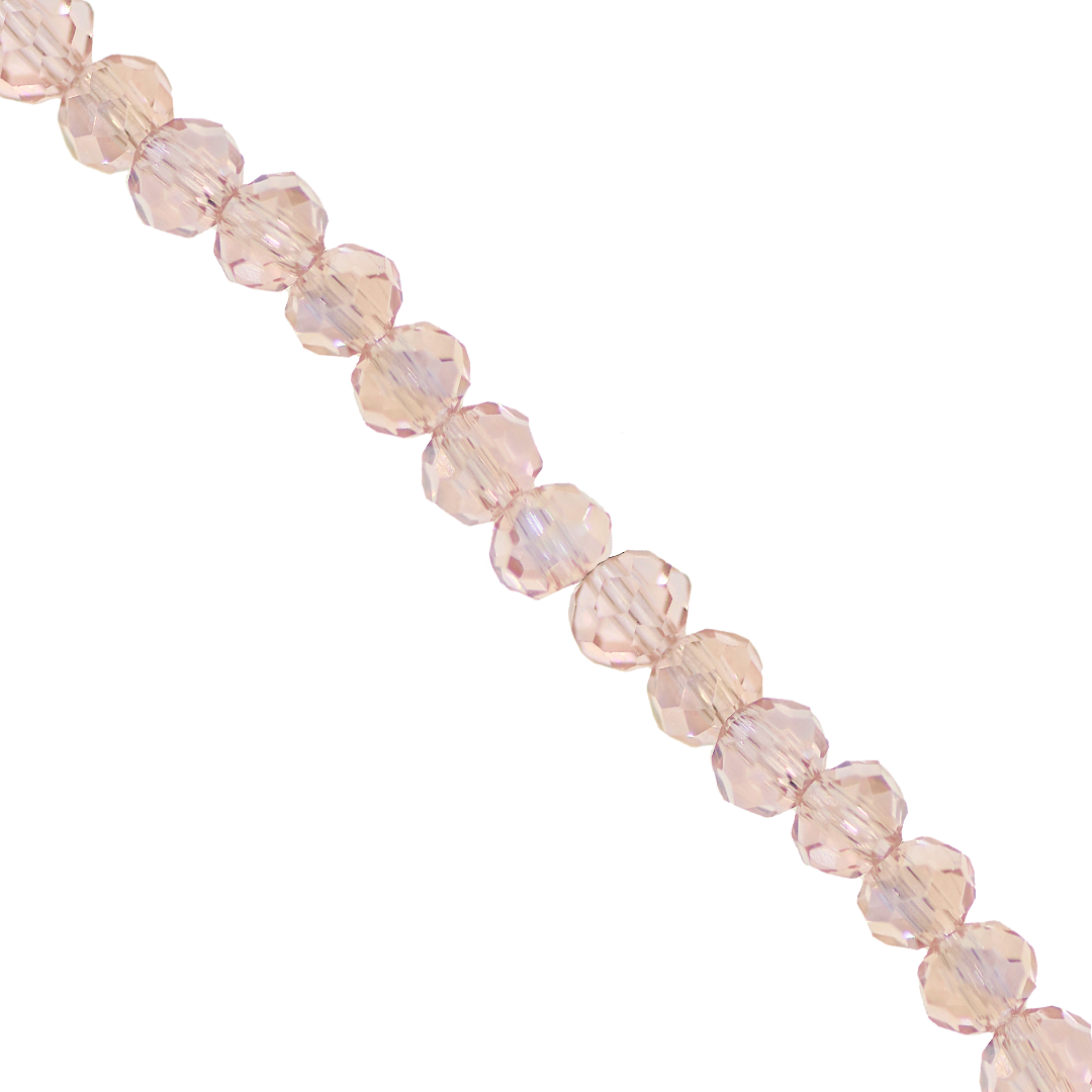 Glass Crystal Beads, Rondelle, Faceted, 6mm, Approx 80 pcs per strand, Available in Multiple Colours