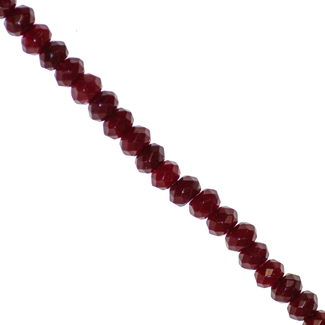 Dyed Agate, Rondelle Faceted, Semi-Precious Stone, 4mm x 3mm, 110 pcs per strand, Available in Multiple Colours
