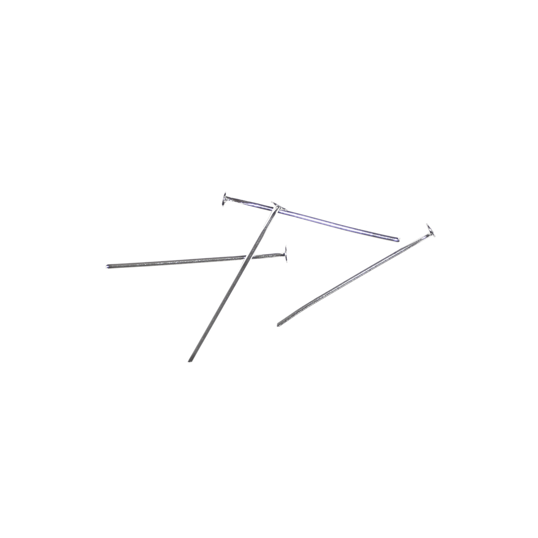 Flat Head Pins, Bright Silver, Alloy, 1.04 inches, 20 Gauge, Sold Per pkg of Approx 170+ pcs
