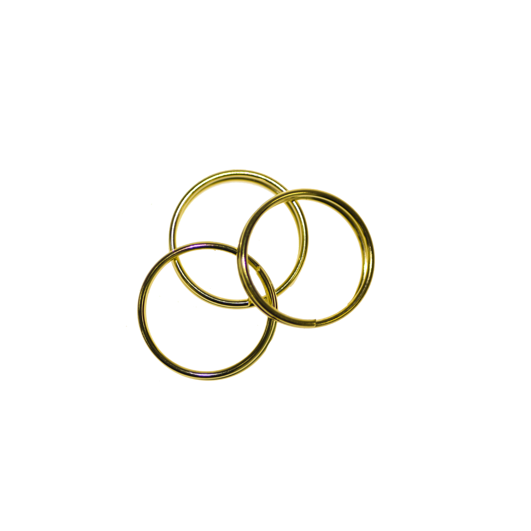 Split Rings, Gold, Alloy, Round, 12mm, 21 Gauge, Sold Per pkg of 46