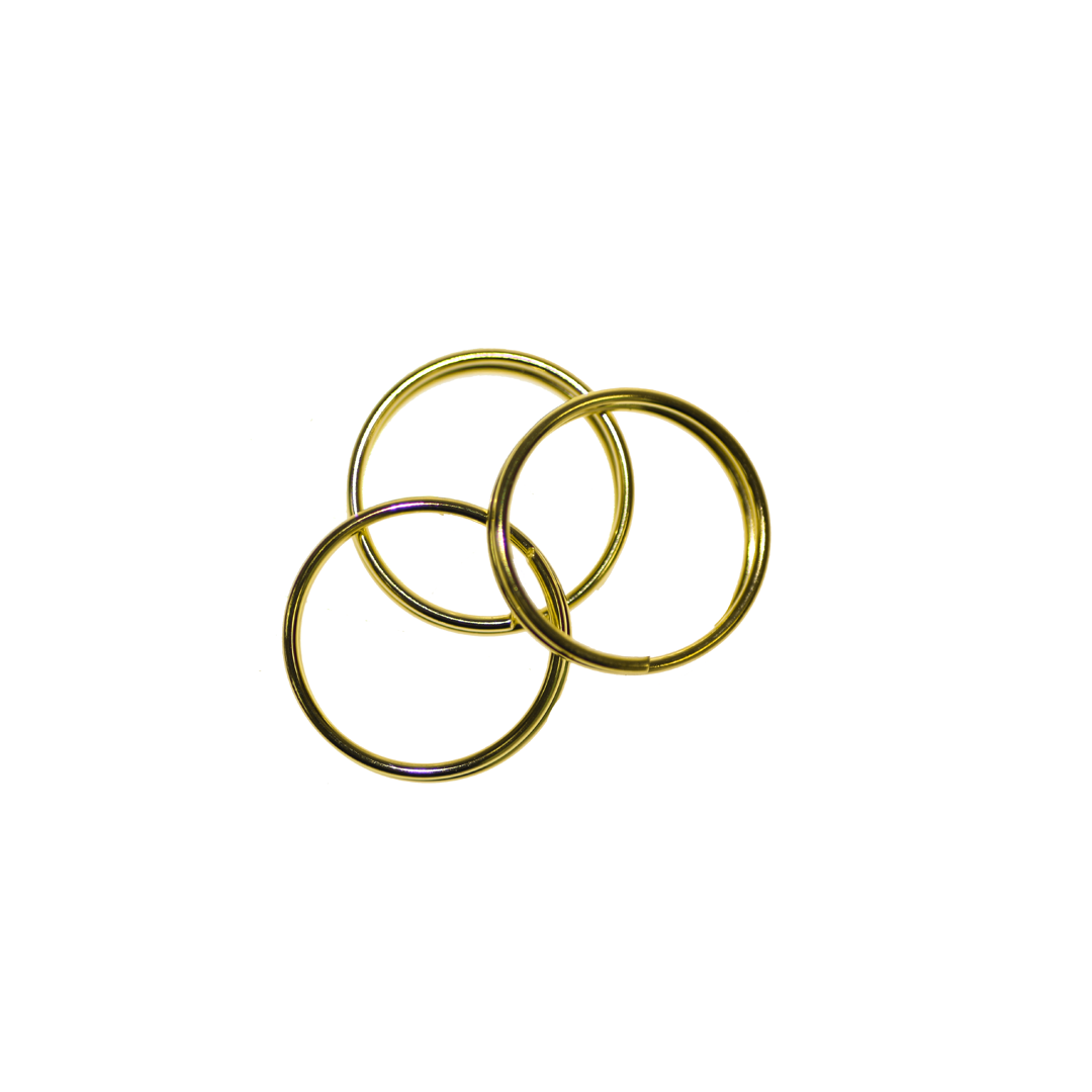 Split Rings, Gold, Alloy, Round, 14mm, 20 Gauge, Sold Per pkg of 30