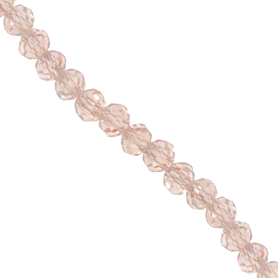 Glass Crystal Beads, Rondelle, Faceted, 6mm, Approx 80 pcs per strand, Available in Multiple Colours