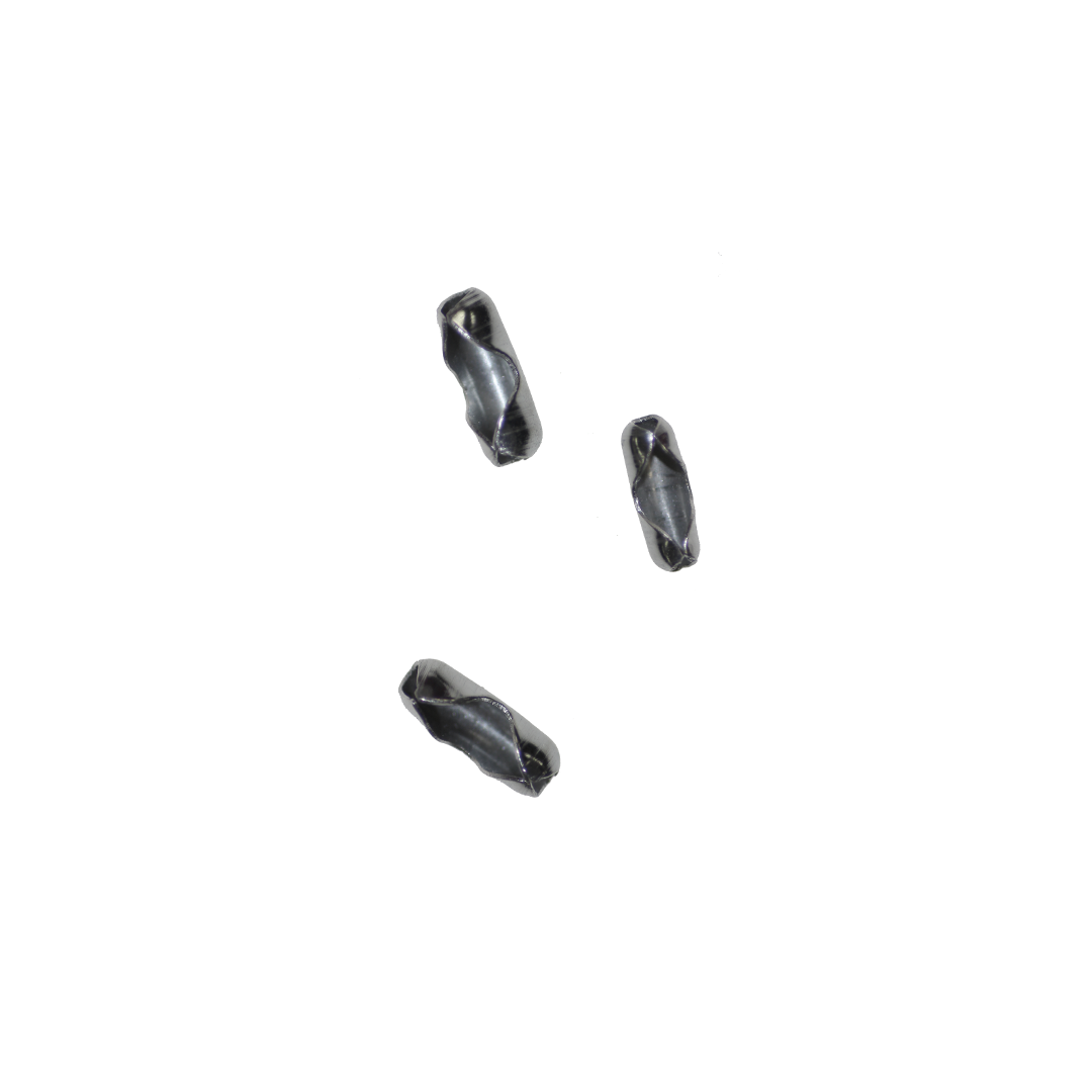 Ends, Ball Chain Closer, Silver, Alloy, 9mm x 3mm, Sold Per pkg of 60