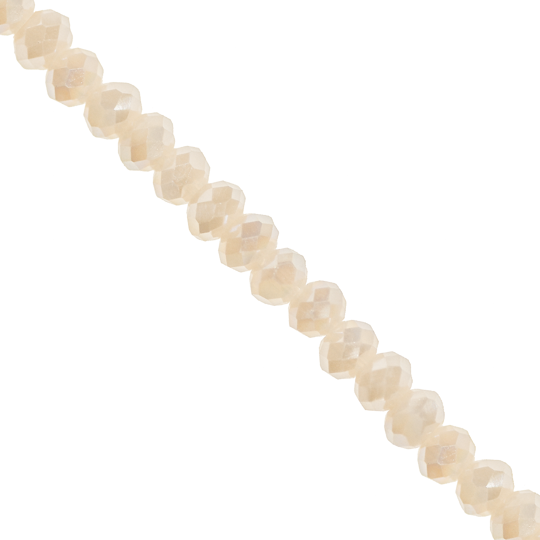 Glass Crystal Beads, Rondelle, Faceted, 4mm x 3.5mm, 105 pcs per strand, Available in Multiple Colours