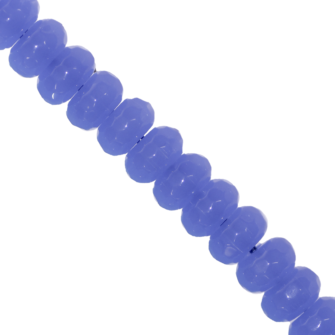 Dyed Agate, Rondelle Faceted, Semi-Precious Stone, 8mm x 5mm, 65 pieces per strand, Available in a Variety of Colours