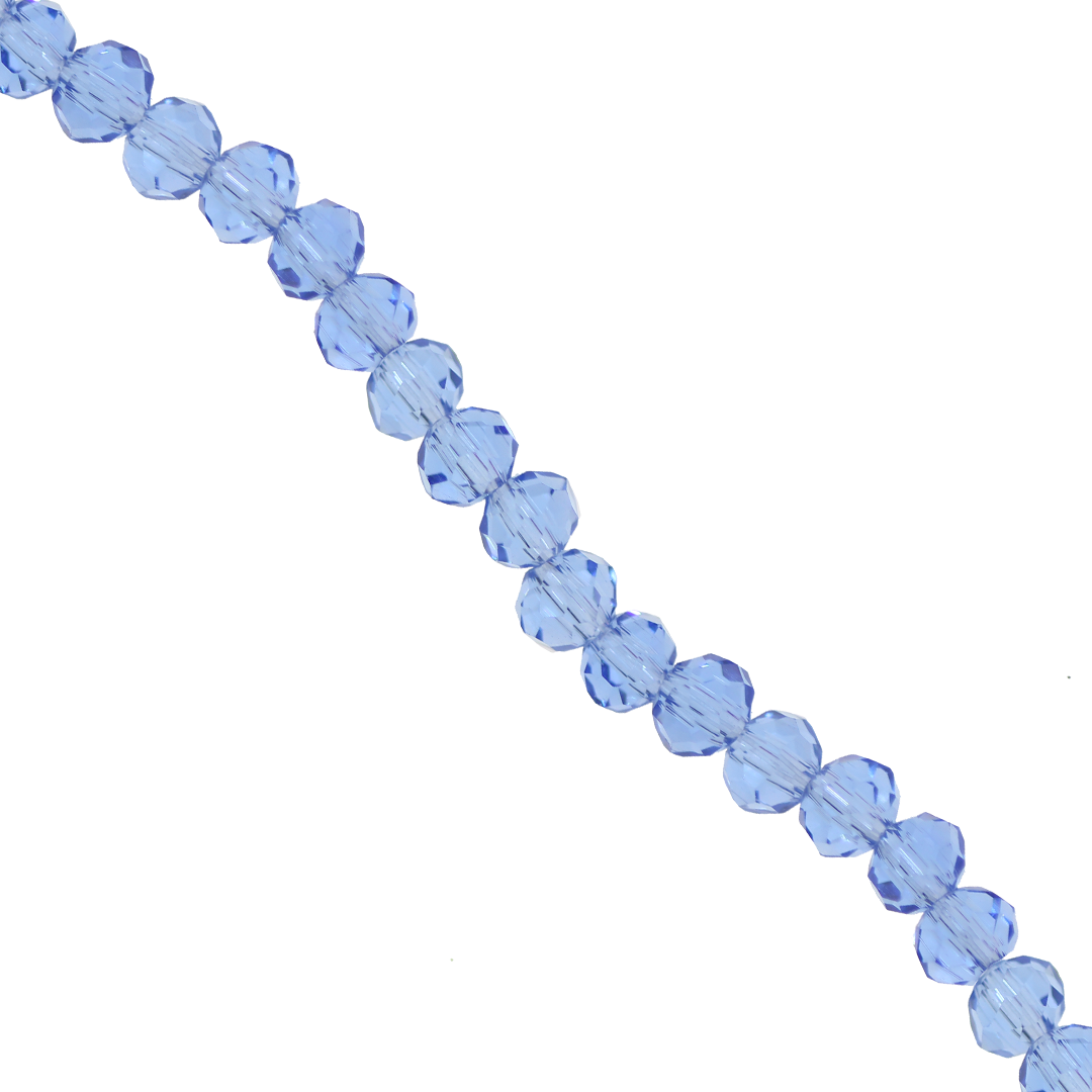 Glass Crystal Beads, Rondelle, Faceted, 4mm x 3.5mm, 105 pcs per strand, Available in Multiple Colours