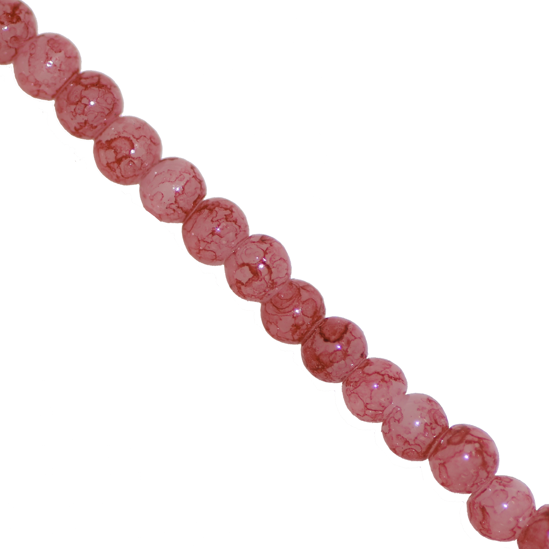 Marble Style Glass Beads, Tie Dyed, 4mm, Approx 190 pcs per strand, Available in Multiple Colours