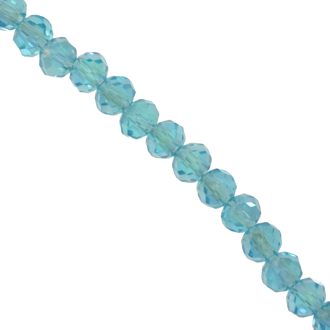 Glass Crystal Beads, Rondelle, Faceted, 4mm x 3.5mm, 105 pcs per strand, Available in Multiple Colours