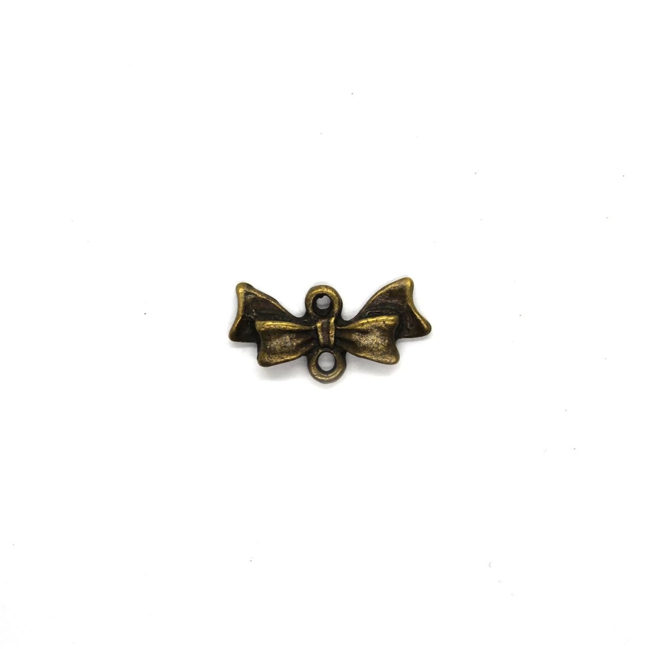 Connector, Bow, Brass, Alloy, 20mm x 10mm x 2mm, Sold Per pkg of 10
