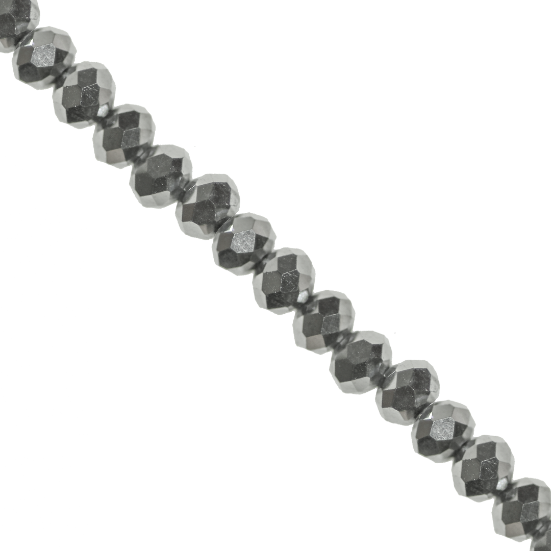 Glass Crystal Beads, Rondelle, Faceted, 4mm x 3.5mm, 105 pcs per strand, Available in Multiple Colours