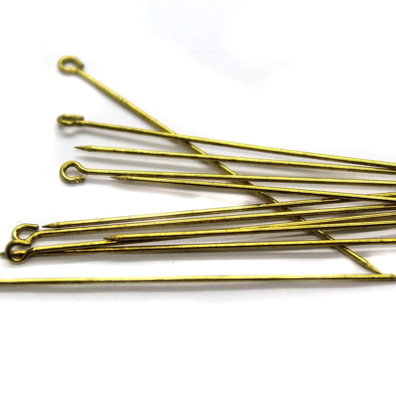 Brooch Pins, Gold, Alloy, 2.24 inch, 20 Gauge