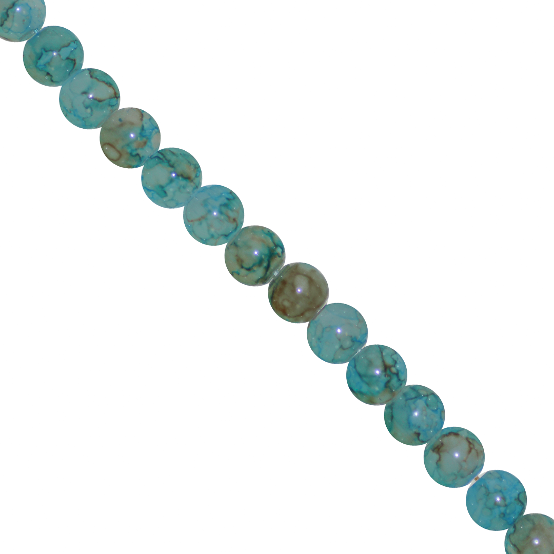 Marble Style Glass Beads, 6mm, Tie Dye, 140 pcs per strand, Available in Multiple Colours