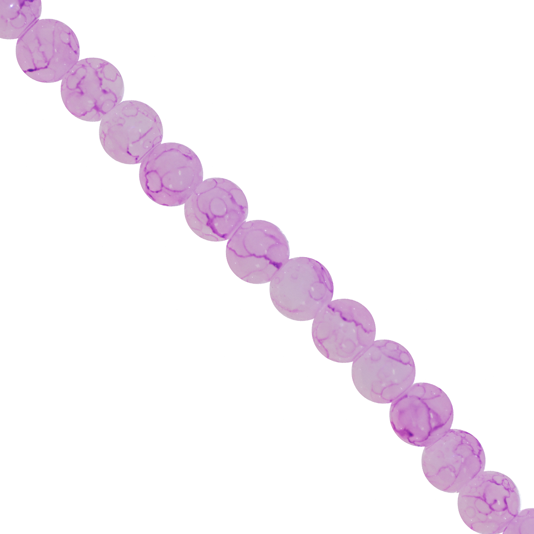 Marble Style Glass Beads, 6mm, Tie Dye, 140 pcs per strand, Available in Multiple Colours