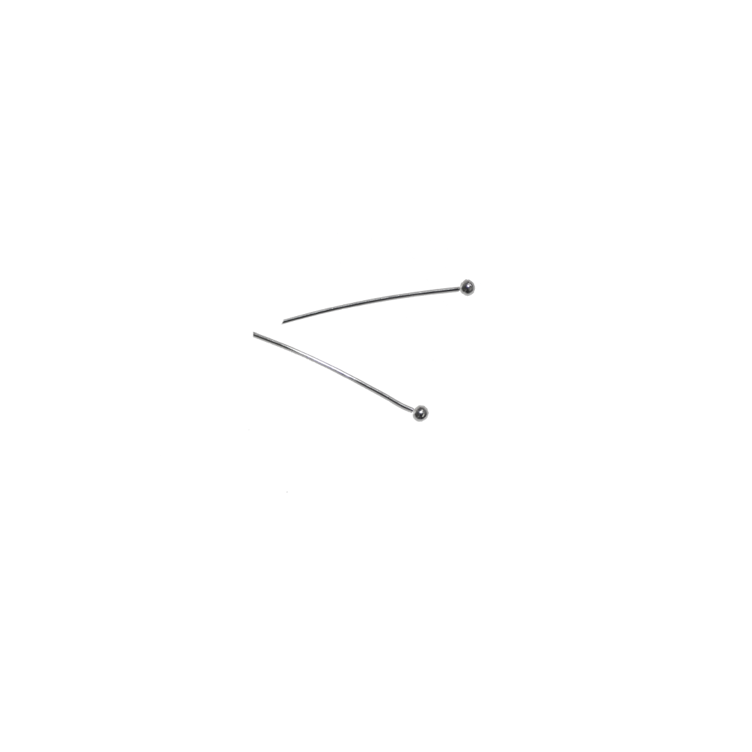 Ball Head Pins, Bright Silver, Alloy, 0.95 inches, 24 Gauge, Sold Per pkg of Approx 120+