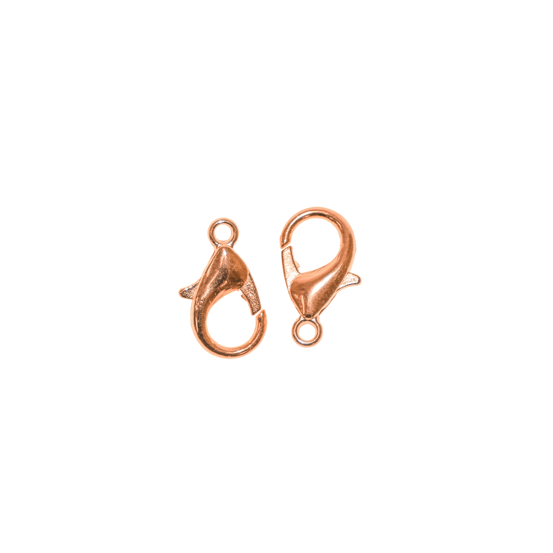 Clasp, Lobster, Rose Gold, Alloy, 10mm x 5mm, Sold Per pkg of 12