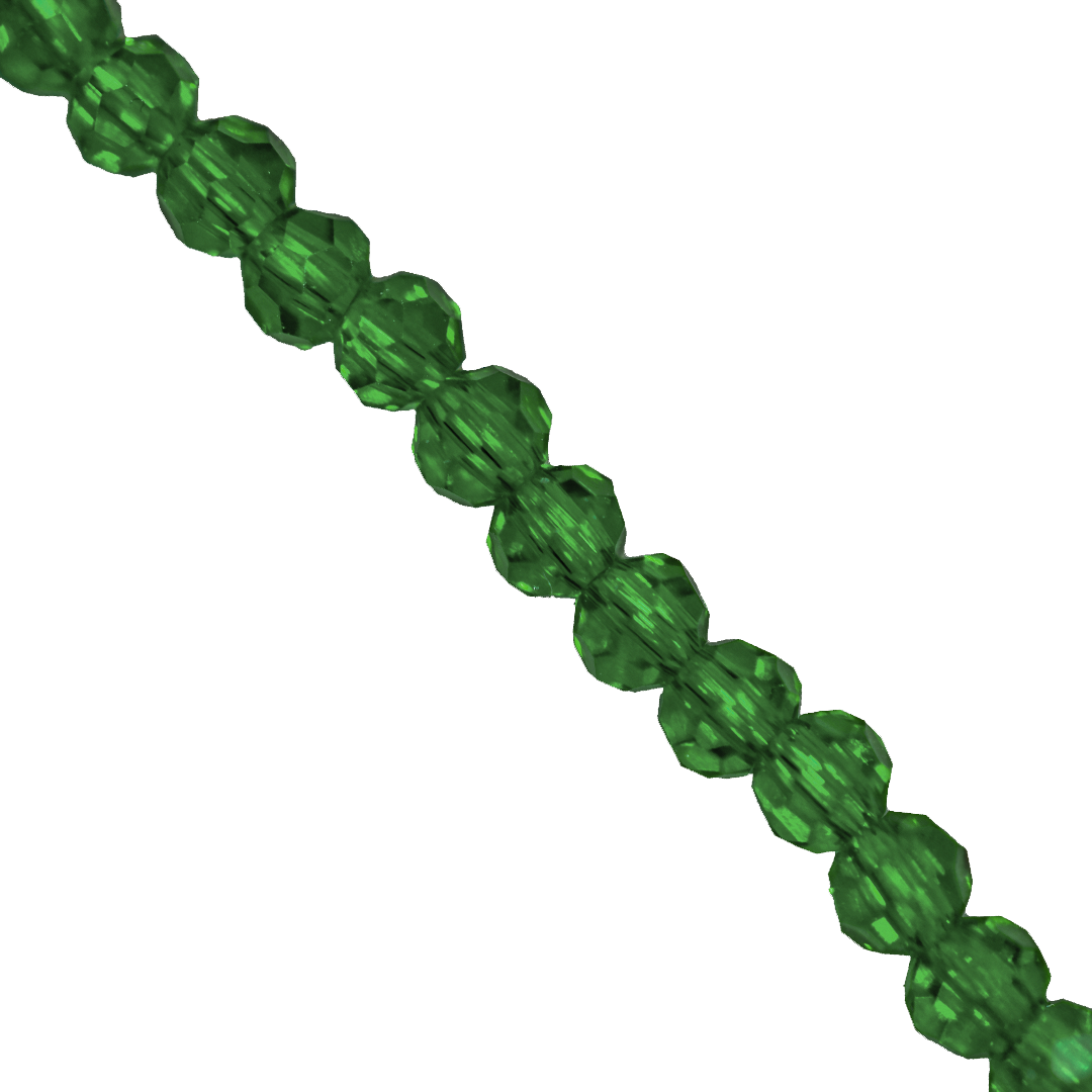 Glass Crystal Beads, Round, Faceted, 6mm, Approx 90 pcs per strand, Available in Multiple Colours