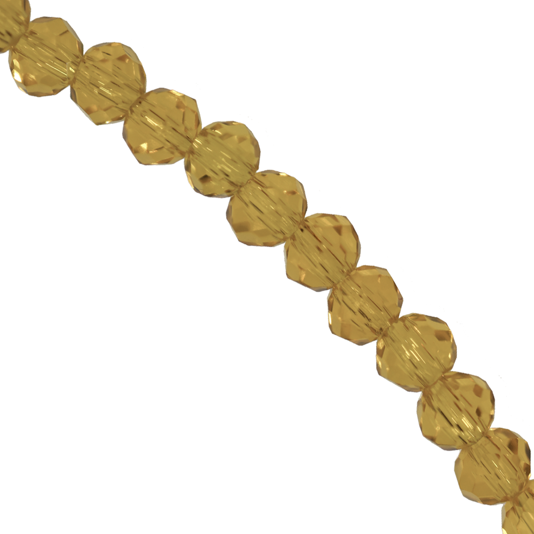 Glass Crystal Beads, Rondelle, Faceted, 4mm x 3.5mm, 105 pcs per strand, Available in Multiple Colours