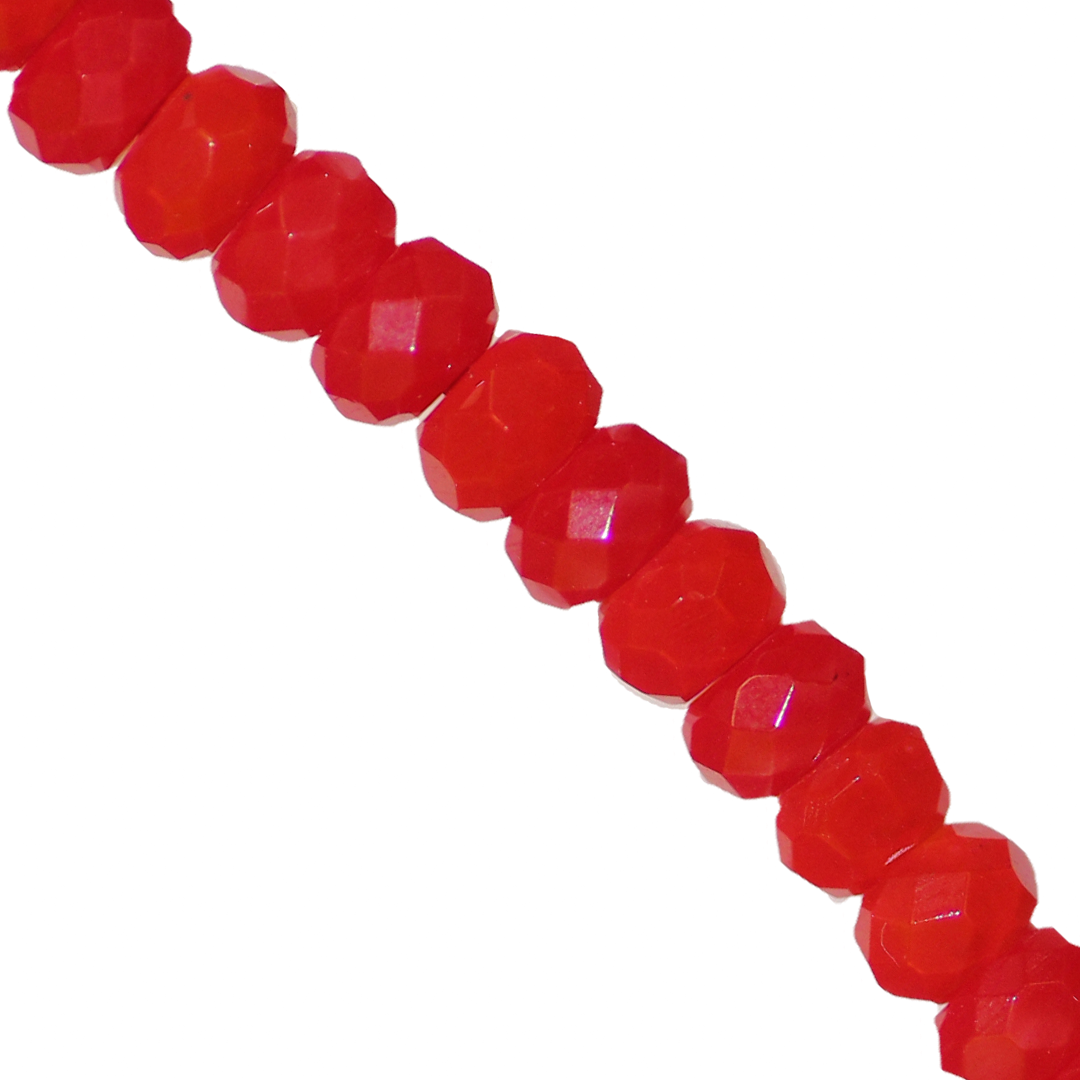 Dyed Agate, Rondelle Faceted, Semi-Precious Stone, 4mm x 3mm, 110 pcs per strand, Available in Multiple Colours