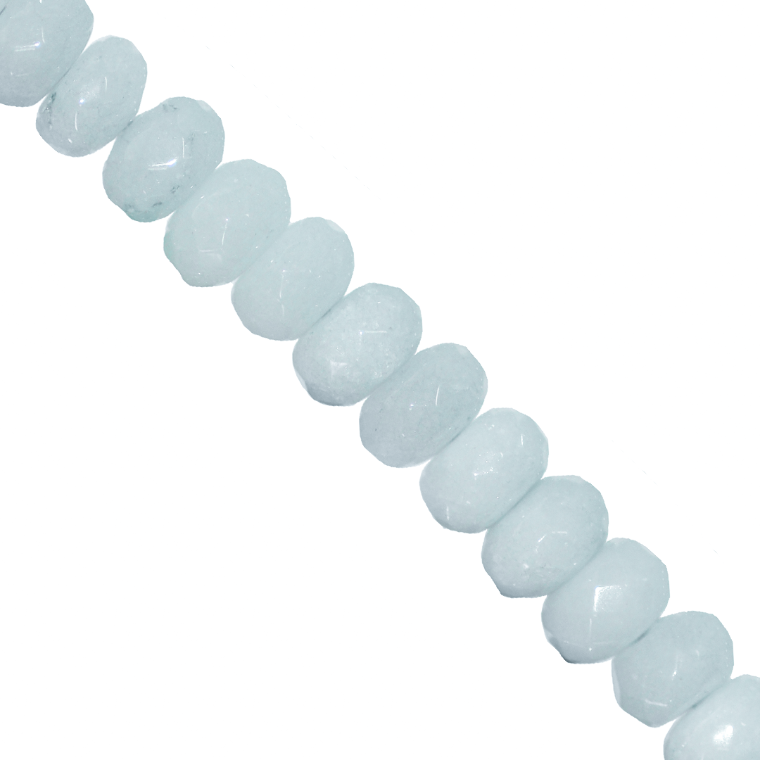 Dyed Agate, Rondelle Faceted, Semi-Precious Stone, 8mm x 5mm, 65 pieces per strand, Available in a Variety of Colours